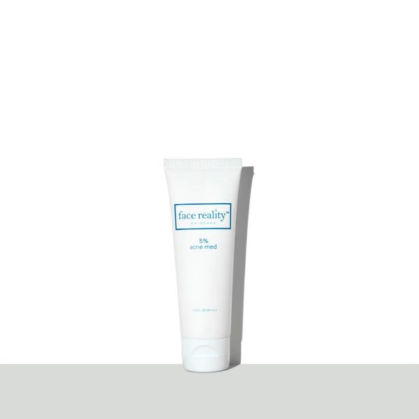 acne med 5% from face reality brand in white plastic packaging with 44ml and screw cap