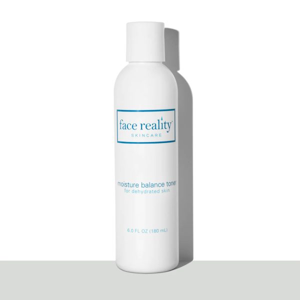 moisture balance toner from the face reality brand in white plastic packaging with 180ml for dehydrated skin