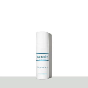 5% glycolic serum is from the face reality brand in modern white packaging with 30ml for all skin types